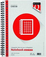 Collegeblok Quantore A4 ruit 10mm 23-gaats 200 pagina's 70gr
