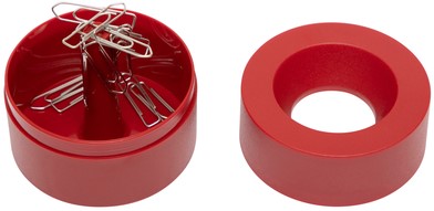 Papercliphouder MAUL Pro magnetisch Ø73x60mm rood-2