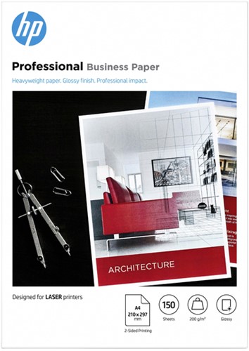 Fotopapier laser HP 7MV83A 200gr A4 glans wit 150 vel-2