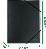 Sorteermap Leitz Recycle 12 tabs karton zwart-3