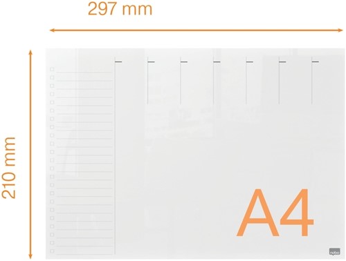 Weekplanner Nobo transparant acryl A4-7