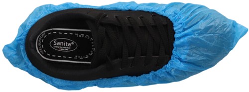 Schoenovertrek CMT 70mu geruwd maat 36-46 CPE blauw 50 stuks-2