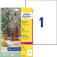 Etiket Avery L7784-25 210x297mm transparant 25 stuks-2