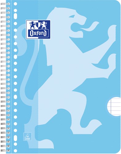 Collegeblok Oxford School A4+ lijn 23-gaats 160pag  80gr pastel assorti 3 stuks-2