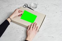 Etiket Rillprint 105x148mm fluor groen 400 stuks-1