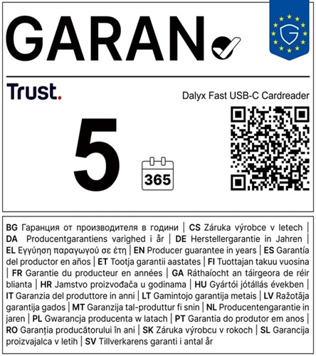 Kaartlezer micro SD Trust Dalyx USB-C-3