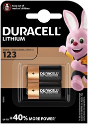 Batterij Duracell 2x CR123 high power lithium