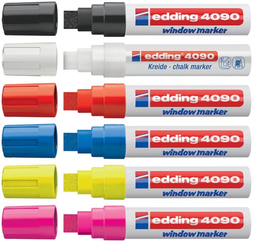 Krijtstift edding 4090 window schuin 4-15mm wit bister à 1 stuk-1