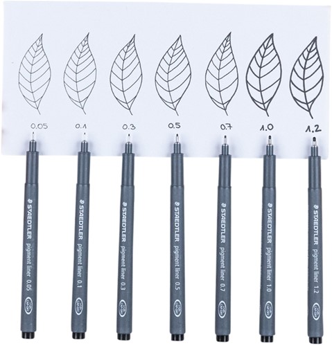 Fineliner Staedtler Pigment 308 zwart 0.3mm-5