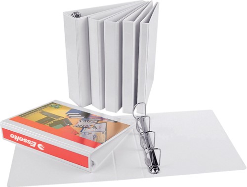 Presentatieringband Esselte Essentials panorama A4 4-rings D-mechaniek 50mm wit-2