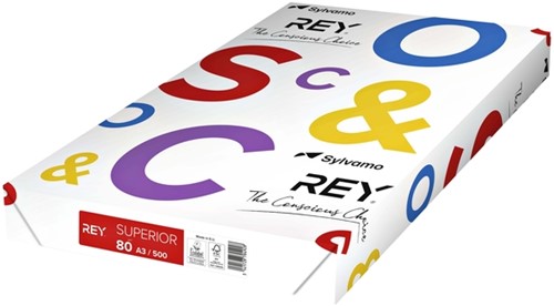 Kopieerpapier Rey Superior A3 80gr wit 500 vel