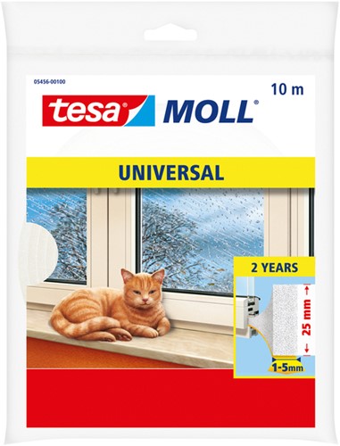 tochtstrip tesamoll® Universal schuimprofiel zelfklevend 10mx25mm wit