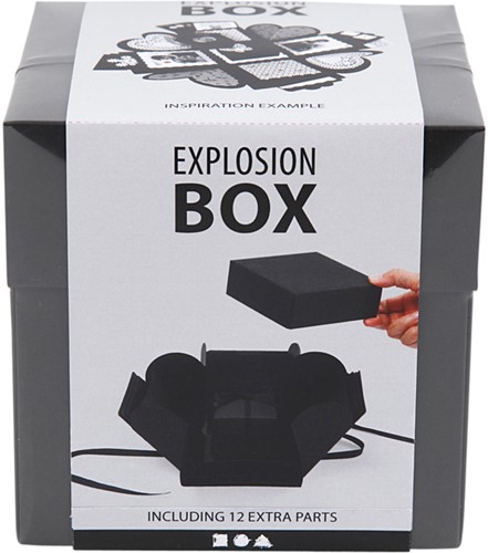 Explosion box Creativ Company 12x12x12cm zwart