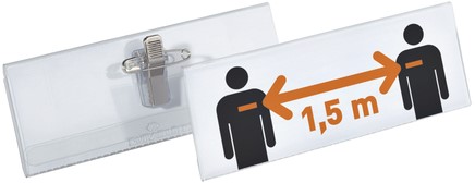 Badge Durable XL met combiklem 40x105mm set à 14 stuks