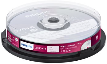 DVD+R Philips 4.7GB 16x SP 10 stuks