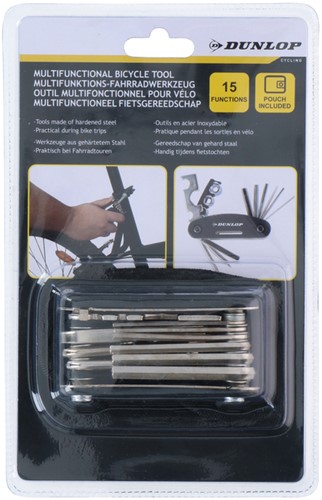 Fietsgereedschap Dunlop met 15 functies
