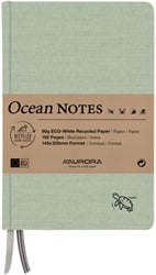 Notitieboek Aurora Ocean A5 192blz lijn 80gr linnenstructuur kaft groen
