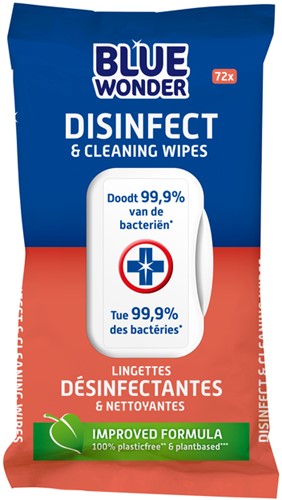 Desinfectiereinigerdoekjes Blue Wonder 72stuks