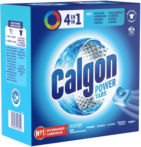 Wasmachine reinigingstabletten Calgon 4in1 75 tabs