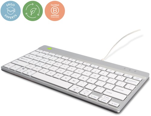 Toetsenbord R-Go Ergonomisch Compact Break QWERTY wit