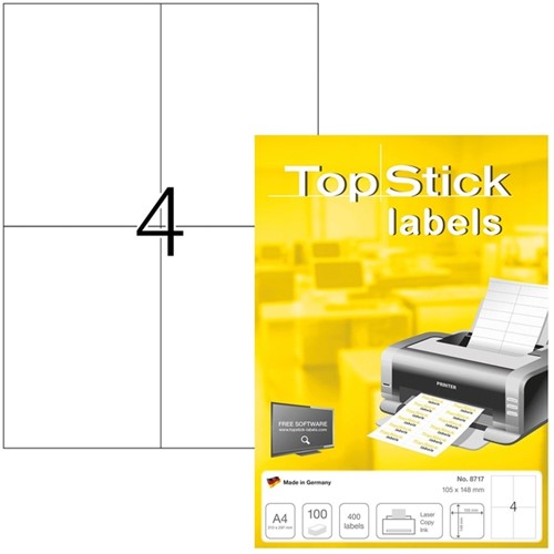 Etiket Office 105x148mm 400 stuks