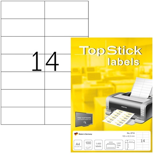 Etiket Office 105x42.3mm 1400 stuks