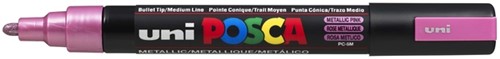 Verfstift Posca PC5M medium metallic roze
