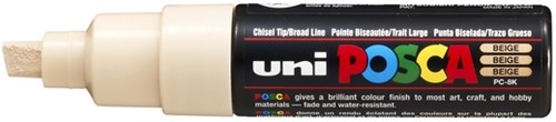 Verfstift Posca PC8K breed schuin beige