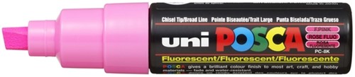 Verfstift Posca PC8K breed schuin fluor roze