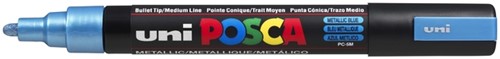 Verfstift Posca PC5M medium metallic blauw