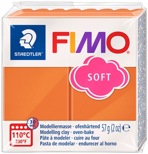 Boetseerklei Fimo soft 57 gram cognac
