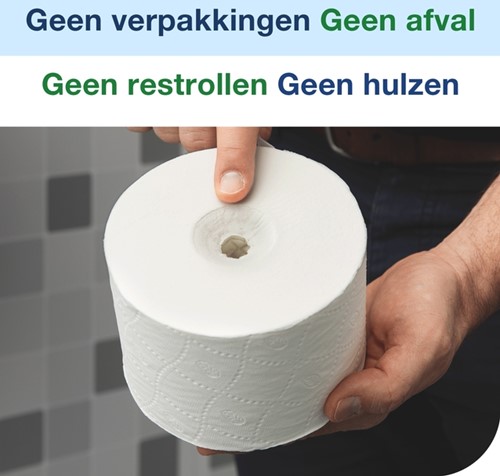 Toiletpapierdispenser Tork T7 Elevation OptiServe Coreless medium verticaal duo wit 558040-1
