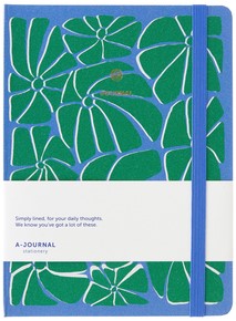 Notitieboek A5 blauw/groen A Journal lijn