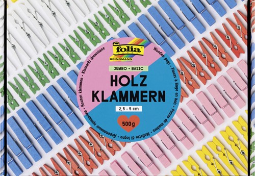 Wasknijpers Folia jumbo 500gram assorti