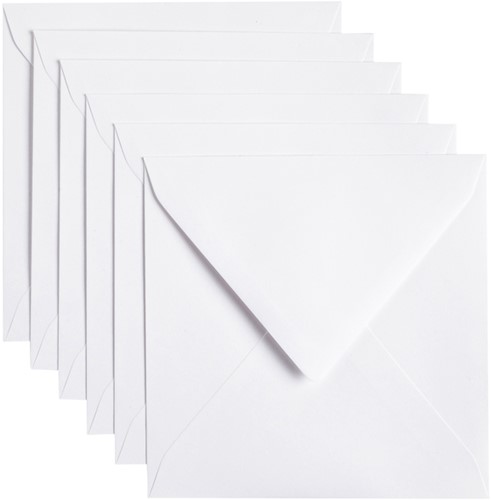 Envelop Papicolor 140x140mm kraft wit pak à 6 stuks