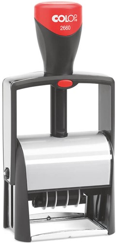 Woord-datumstempel Colop Heavy Duty 2660 Classic Line personaliseerbaar rood