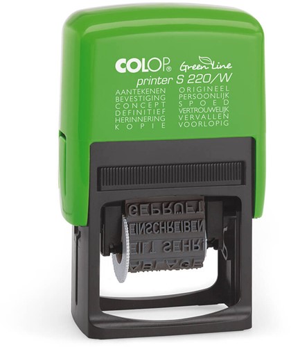 Tekststempel Colop Printer S 220/W Green Line 12 teksten groen