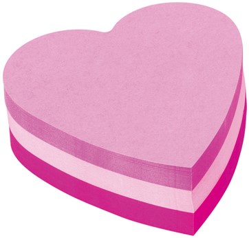 Memoblok Post-it Vormen 2007 70x70mm kubus hart roze