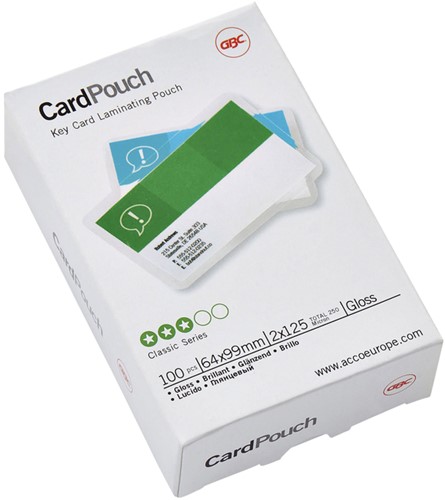 Lamineerhoes GBC keycard 64x99mm 2x125micron 100 stuks