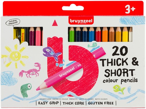 Kleurpotloden Bruynzeel Kids Kortjakje blister à 20 stuks assorti