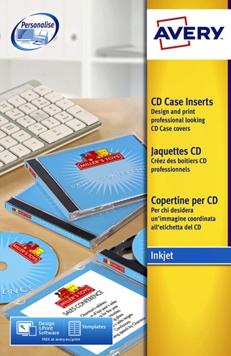 Cd inlegkaart Avery J8435-25 151x117mm 25 vel