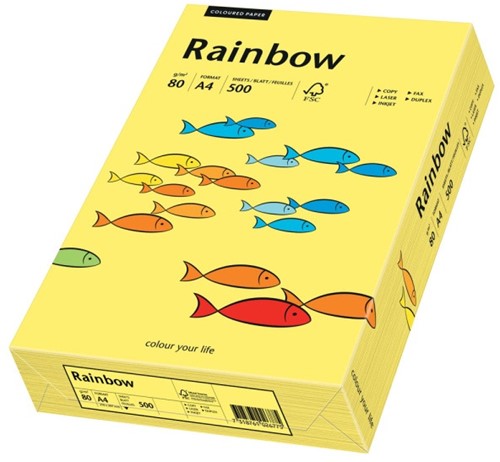 Rainbow papier A4 160gr FSC Light Yellow / geel
