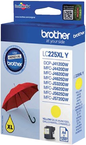 Inktcartridge Brother LC-225XLY geel