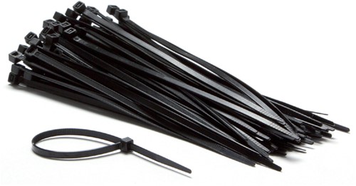 Inbindstrips IEZZY nylon 2.5x100mm D 20.5mm zwart 100 stuks