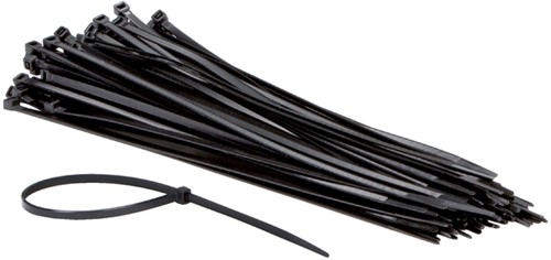 Inbindstrips IEZZY nylon 4.8x300mm D 81mm zwart 100 stuks