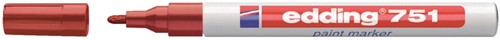 Viltstift edding 751 lakmarker rond 1-2mm pastel rood