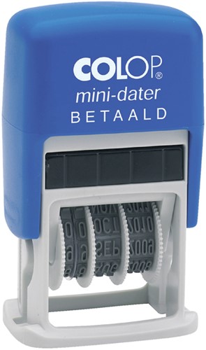 Woord-datumstempel Colop Printer Mini S 160/L betaald blauw