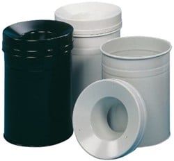 Papier- en afvalbakken